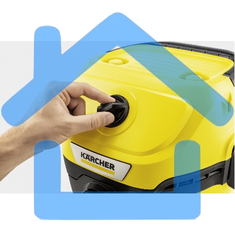 Строительный пылесос Karcher WD 3 S V-17/4/20 желтый, 1000 Вт, уборка сухая/сбор воды, пылесборник мешок/контейнер, 17 л-15