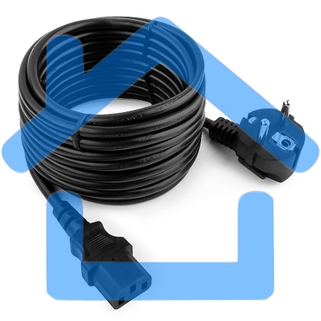 Кабель Gembird Power 250V 10A EUR, VDE Кабель питания сетевой, Евровилка, заземление, 5m (PC-186-VDE-5M)