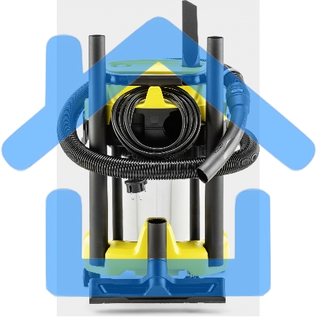 Строительный пылесос Karcher WD 3 S V-17/4/20 желтый, 1000 Вт, уборка сухая/сбор воды, пылесборник мешок/контейнер, 17 л-18