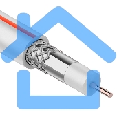 Кабель коаксиальный PROconnect SAT 50M, 75 Ом, CCS/Al/Al, 75%, бухта 50 м, белый