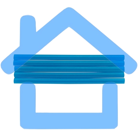 Клеевые стержни Rexant, Ø7 мм, 100 мм, синие, 6 шт., блистер-1