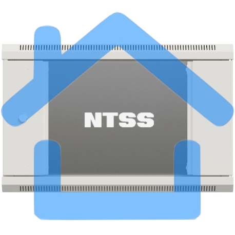 Шкаф коммутационный NTSS Премиум (NTSS-W6U6045GS-2) настенный 6U 600x450мм пер.дв.стекл 60кг серый IP20 сталь-1