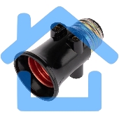 Патрон-розетка карболитовый Е27 черный с этикеткой Rexant