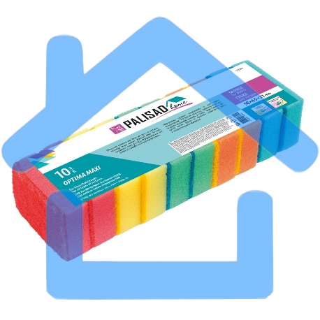 Губки для посуды, 98x65x31 мм, 10 шт., HomePalisad