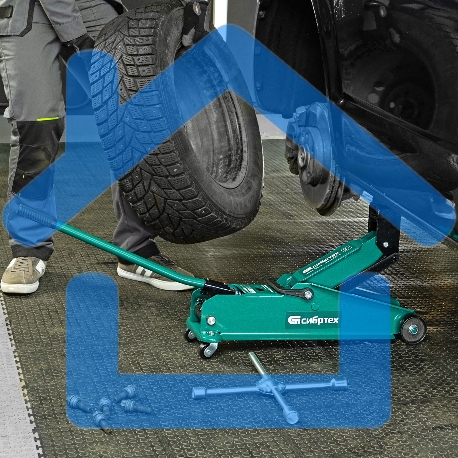 Домкрат гидравлический подкатной Сибртех 3 т, 192-532 мм, SUV-8