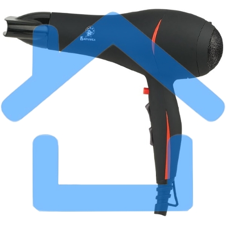 Фен ВАСИЛИСА ФН6-2200 черный с оранжевым, 2200Вт