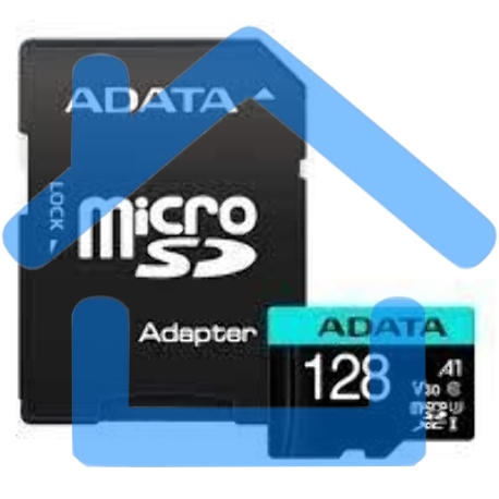Карта памяти MICRO SDXC 128Gb W/AD. AUSDX128GUI3V30SA2-RA1 ADATA