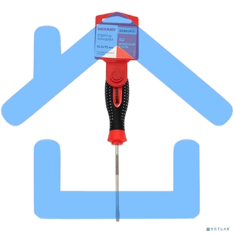 Отвертка шлицевая SL 3х75 мм, трехкомпонентная рукоятка сталь, S2 Rexant-2