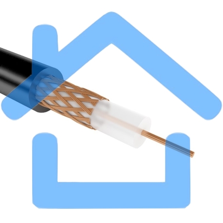 Кабель коаксиальный Rexant РК 75-4-11АИ, бухта 200 м, черный