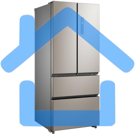 Холодильник Бирюса FD 431 I нержавеющая сталь трехкамерный 244/147 л морозилка снизу-3