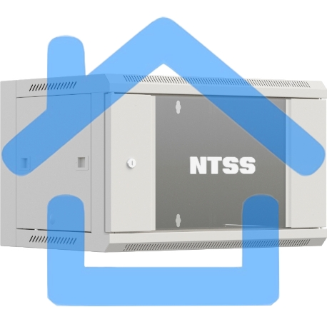Шкаф коммутационный NTSS Премиум (NTSS-W6U6045GS-2) настенный 6U 600x450мм пер.дв.стекл 60кг серый IP20 сталь-2