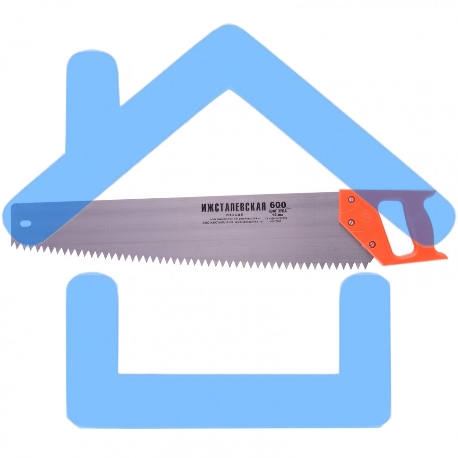 Ножовка по дереву, 600 мм, шаг зубьев 12 мм, пластиковая рукоятка (Ижевск) Россия-2
