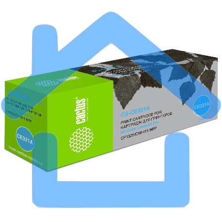 Картридж лазерный Cactus CS-CE321A голубой (1300 стр.) для HP LaserJet CP1525-5