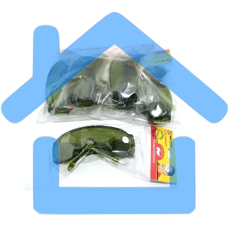 Очки защитные ПРОФЕССИОНАЛ зеленые 5 шт