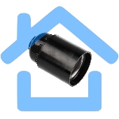 Патрон карболитовый подвесной Е27 черный c этикеткой Rexant