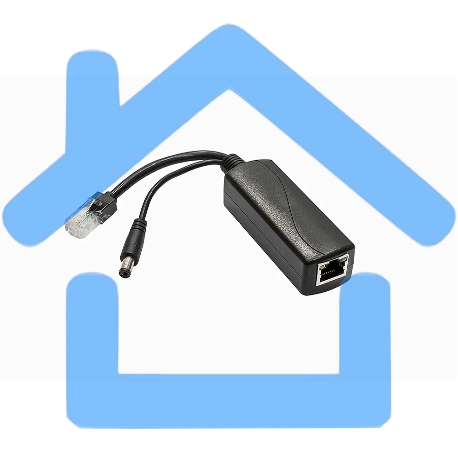 PoE-сплиттер Fast Ethernet. Соответствует стандартам PoE IEEE 802.3af/at. Предназначен для питания оконечных сетевых устройств, не поддерживающих PoE. Порты: вх. - RJ45(10/100 Base-T, IEEE 802.3af/at), вых. - кабель RJ45(10/100 Base-T)/штекер 5.5x2.1мм. В