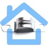 Скоба креп. метал. оцинк. двухлап. d16мм ДКС 53354