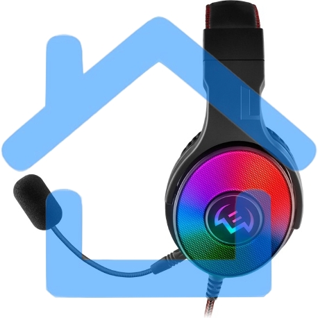 Игровые наушники SVEN AP-U1001MV с микрофоном черные (USB, LED, mini jack O 3,5 мм (4 pin), 50 мм, RGb подсветка)-8