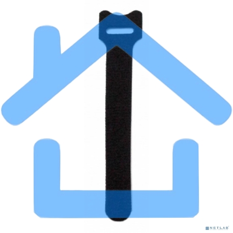 Хомут Hyperline WASN-180-BK-10 для кабеля, липучка с мягкой застежкой, 180x15 мм, черный (10 шт.)-1