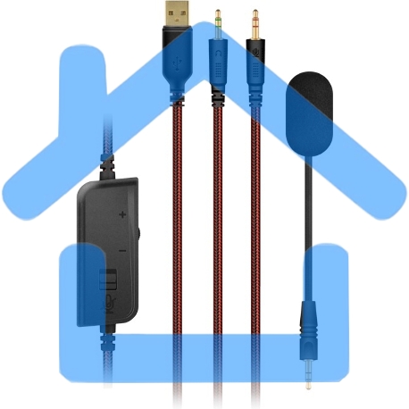 Игровые наушники SVEN AP-U1001MV с микрофоном черные (USB, LED, mini jack O 3,5 мм (4 pin), 50 мм, RGb подсветка)-11