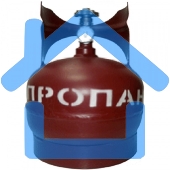 Баллон газовый стальной с вентилем баллонным Крым, 5 л