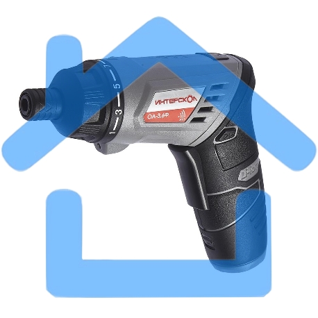 Отвертка ИНТЕРСКОЛ ОА-3,6Ф, Аккумуляторная, Кейс
