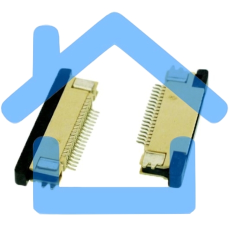 Разъем FPC  Half Coverage Bottom Contact 0.5K-BX-12PWB 12 pin высота 2мм шаг 0,5мм-1