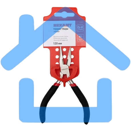 Тонкогубцы Rexant мини 120 мм никелированные, авторазжим, обливные рукоятки-4