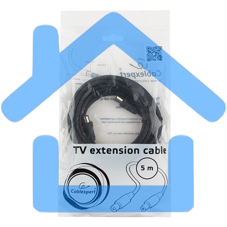 Кабель телевизионный Cablexpert, CCV-515-5M, Coaxial M/F, 5м-4
