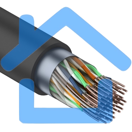 Кабель FTP Rexant 25PR 24AWG, CAT5, наружный (OUTDOOR), бухта 305 м