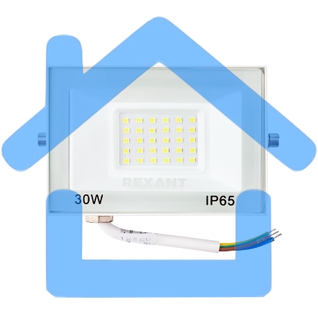 Прожектор Rexant СДО 30 Вт 2400 Лм 5000 K белый корпус-1