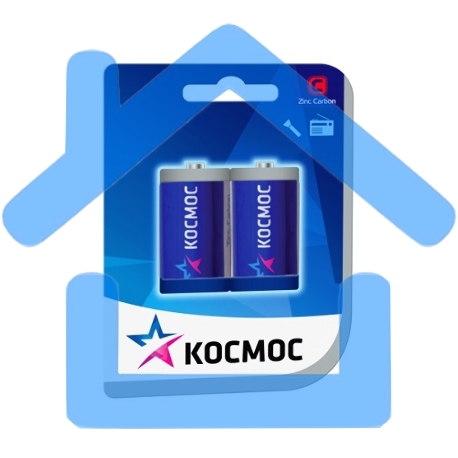 Батарейка солевая Космос R14, 2*BL