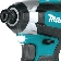 Гайковерт аккумуляторный MAKITA DTD153Zб\щет 18в li-ion 0-3400об\м 6-ти гр1\4'' 1.3кг б\ак з\у