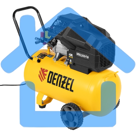 Компрессор воздушный DKV2200/50,Х-PRO 2,2 кВт, 400 л/мин, 50 л Denzel-5