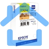 Картридж струйный EPSON C13T70144010 желтый (3400 стр. сверх-повышенной емкости) для WorkForce WP-4015DN WP-4015, WP-4025DW WP-4025, WP-4095DN WP-4095, WP-4515DN WP-4515, WP-4525DNF WP-4525, WP-4535DWF WP-4535, WP-4595DNF WP-4595