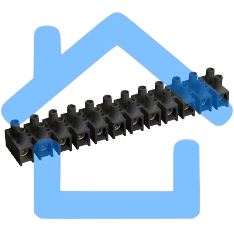 Зажим винтовой ЗВИ-3 н/г 1.0-2.5кв.мм 12пар черн. IEK UZV5-003-04-1
