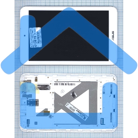 Модуль (матрица + тачскрин) для Asus MeMO Pad 8 (ME180A) белый с рамкой