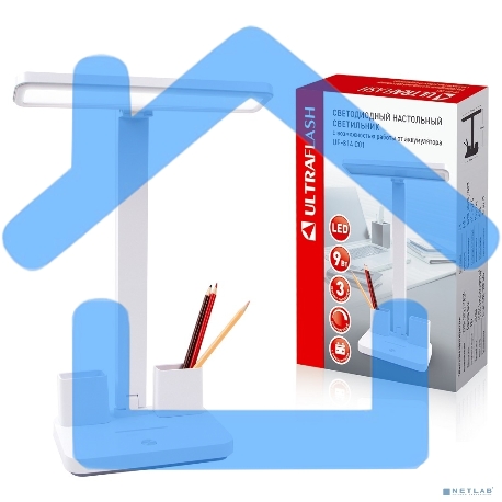 Настольный светильник Ultraflash UF-814 C01 белый (Led, светильник настольный, 9Вт, аккум., димм., смена цвет.темп.)-1