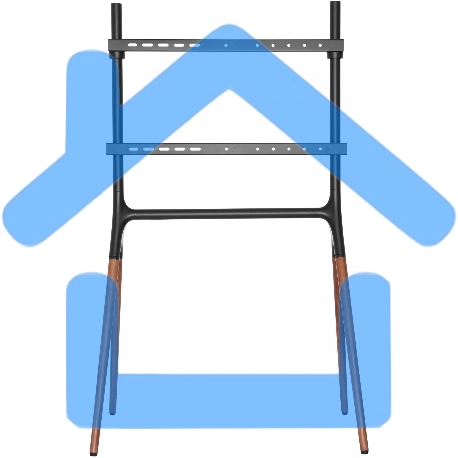 Подставка для телевизора Cactus CS-ST1247BKWN черный/орех 49