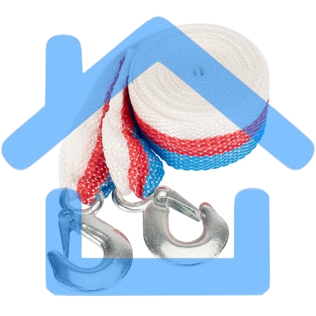 Трос буксировочный Rexant 3.5 т, 5 м, с двумя крюками, в чехле