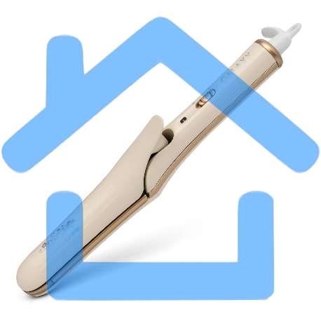 Щипцы для волос с насадкой гофре Galaxy GL 4502, бежевый, 40 Вт, макс. темп. 200°C, нагрев. элемент с защитой от перегр., керам. покрытие пластин, гладкие пластины для выпрям. волос и пласт. 