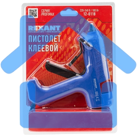 Пистолет клеевой Rexant, 100 Вт, Ø11 мм, ProfiMax, блистер-3