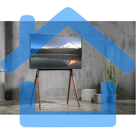 Подставка для телевизора Cactus CS-ST1247BKWN черный/орех 49