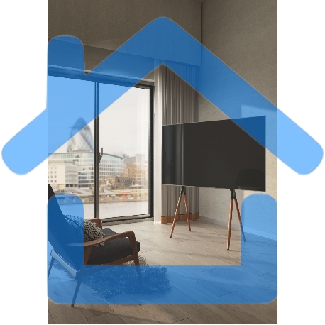 Подставка для телевизора Cactus CS-ST1247BKWN черный/орех 49