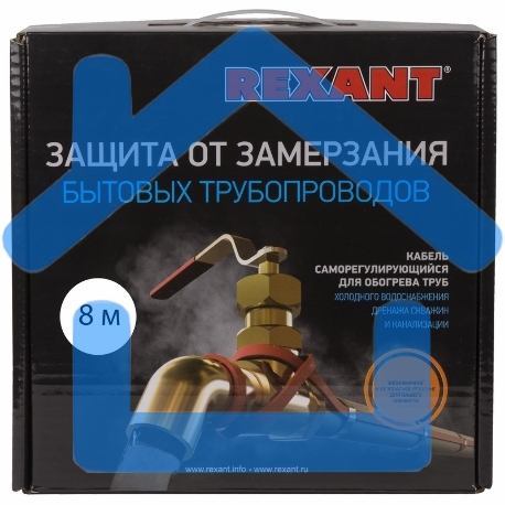 Греющий саморегулирующийся кабель (в трубу) 10HTM2-CT ( 8м/80Вт) Rexant-2