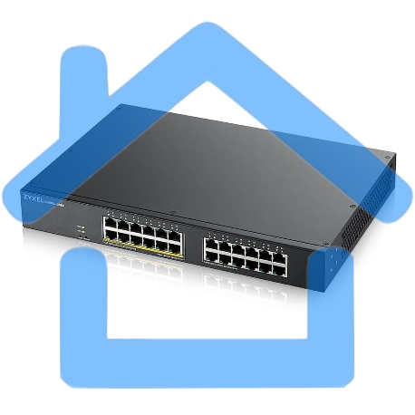 Коммутатор Zyxel GS1900-24EP-EU0101F 24G 12PoE+ 130W управляемый
