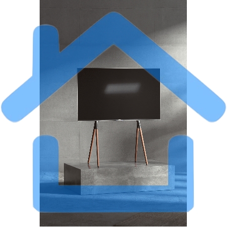 Подставка для телевизора Cactus CS-ST1247BKWN черный/орех 49