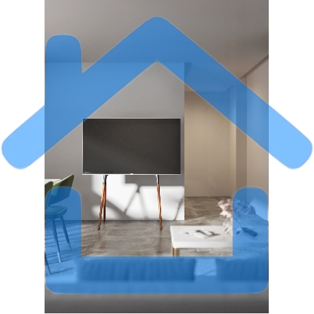 Подставка для телевизора Cactus CS-ST1247BKWN черный/орех 49