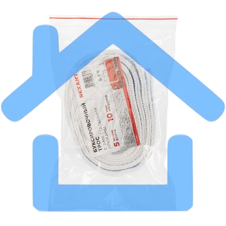 Трос буксировочный Rexant 10 т, 5 м, с двумя крюками-1