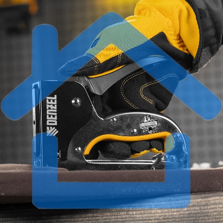 Степлер металл., скобы в комплекте, плавная регулировка удара, 2К рукоятка, тип 53, 4-14 мм Denzel-13